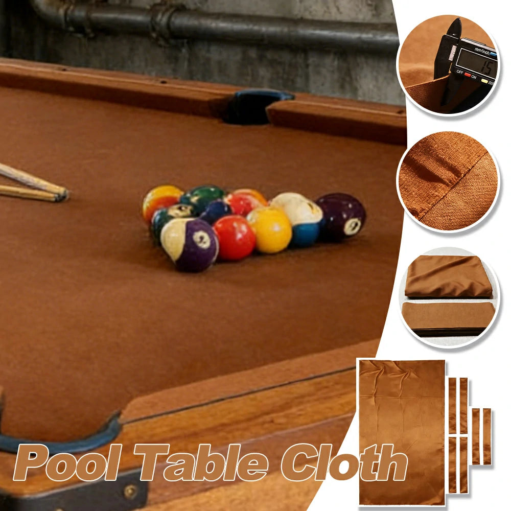 ARIX 7/8/9FT Billiard Table Cloth - High-Density Wool Blend, Anti-Pilling Durable Fabric for Smooth & Accurate Play - Warm Brown