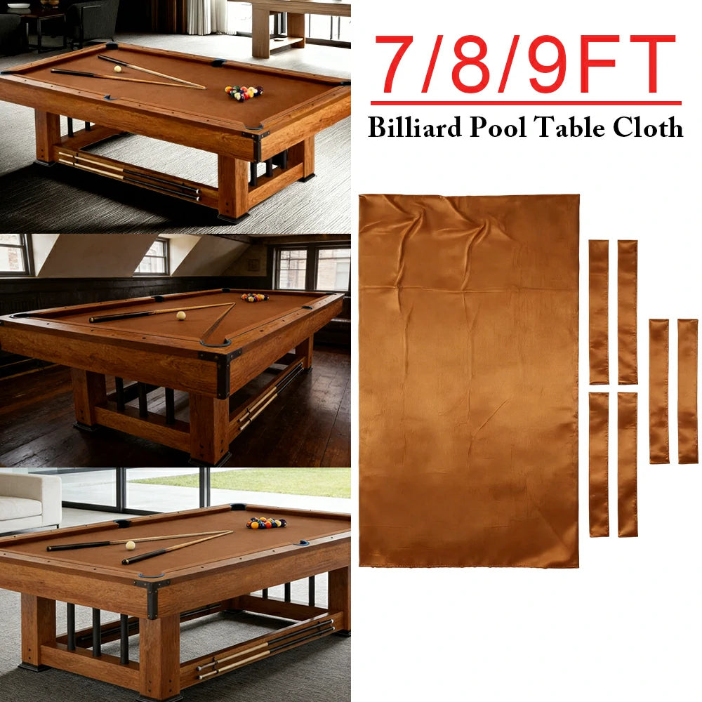 ARIX 7/8/9FT Billiard Table Cloth - High-Density Wool Blend, Anti-Pilling Durable Fabric for Smooth & Accurate Play - Warm Brown