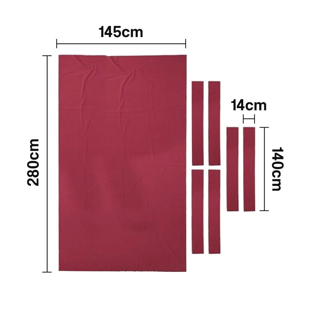 ARIX 7/8/9FT Billiard Table Cloth - High-Density Wool Blend, Anti-Pilling Durable Fabric for Smooth & Accurate Play - Wine