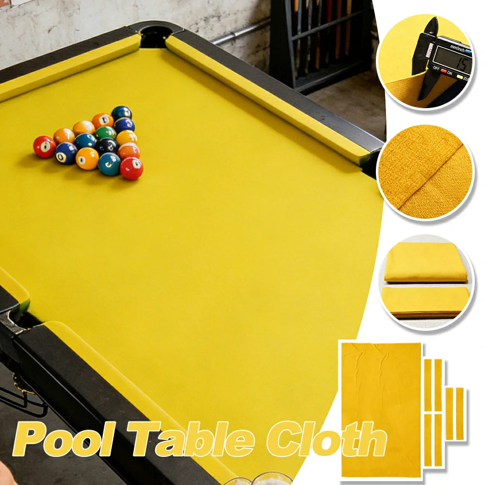 ARIX 7/8/9FT Billiard Table Cloth - High-Density Wool Blend, Anti-Pilling Durable Fabric for Smooth & Accurate Play - Yellow