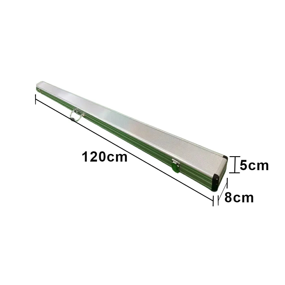 ARIX Cue Case 48", 3/4-Length Design, Holds 2 Cues, Aluminium Hard Shell with Foam Interior & Metal Clasps - Silver