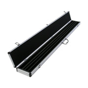 ARIX Cue Case 48", 3/4-Length Design, Holds 2 Cues, Aluminium Hard Shell with Foam Interior & Metal Clasps - Silver