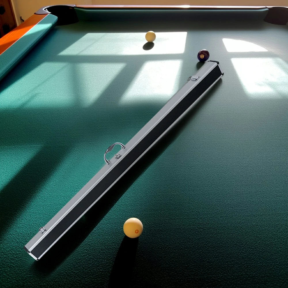 ARIX Premium 3/4 Cue Case, Black Hard Shell with Red Lined Interior, Reinforced Metal Clasps and Carry Handle - Grey