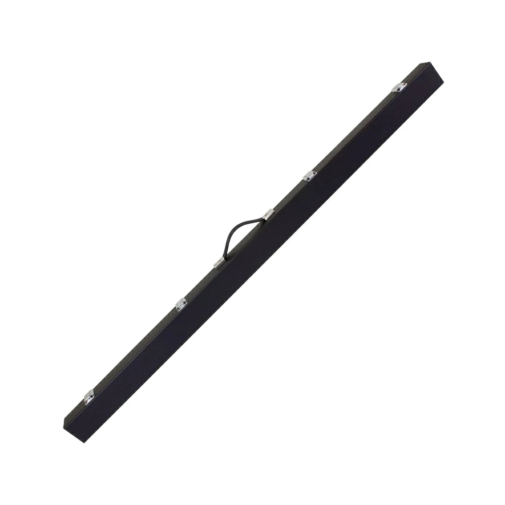 ARIX Premium 3/4 Cue Case, Black Hard Shell with Red Lined Interior, Reinforced Metal Clasps and Carry Handle - Black