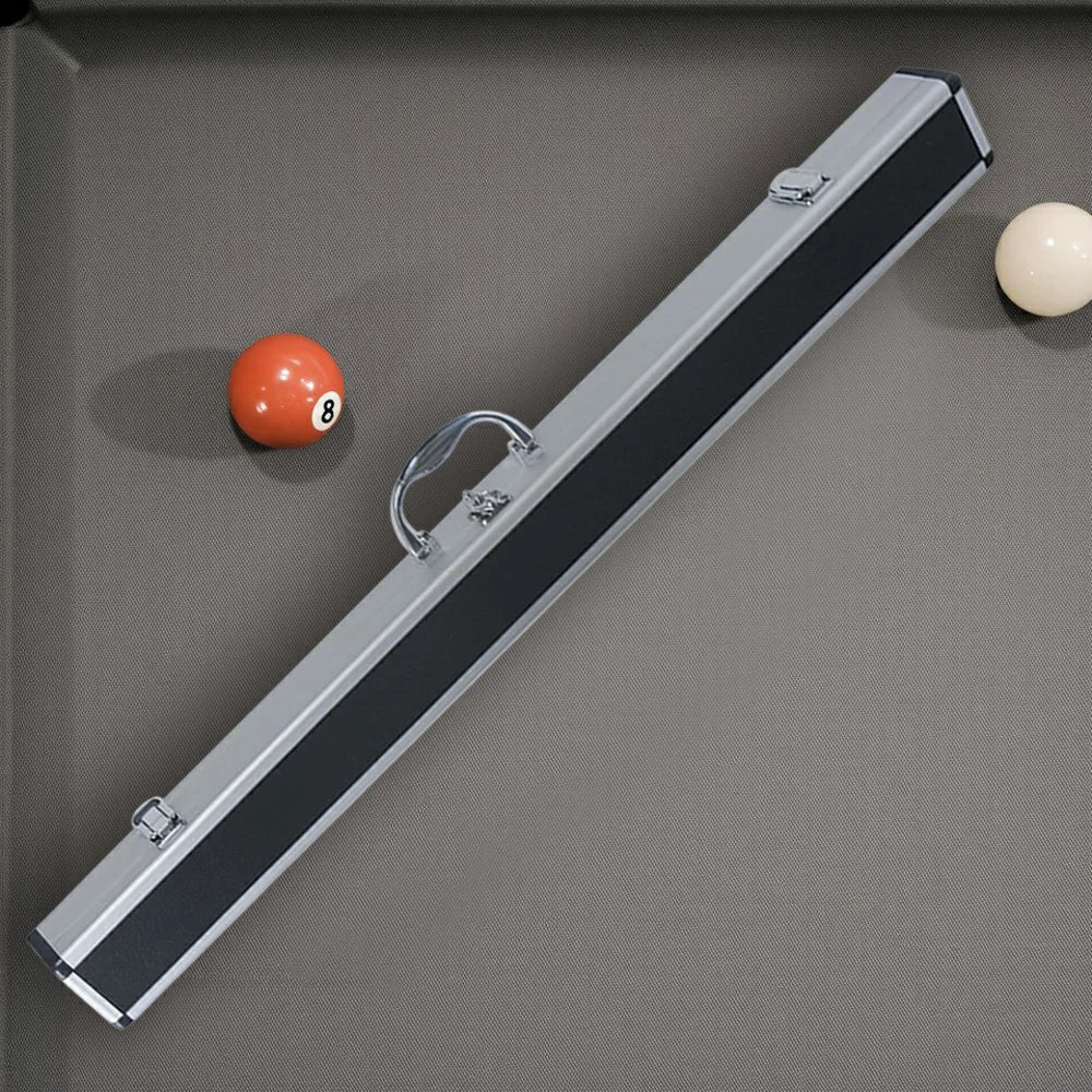 ARIX Cue Case 86cm for 2-Piece Cue, Dimpled Aluminium Hard Shell with Foam Lining, Reinforced Handle & Metal Clasps - Black