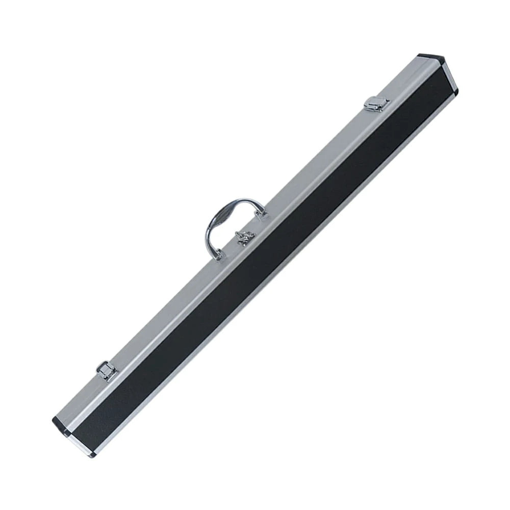 ARIX Cue Case 86cm for 2-Piece Cue, Dimpled Aluminium Hard Shell with Foam Lining, Reinforced Handle & Metal Clasps - Black