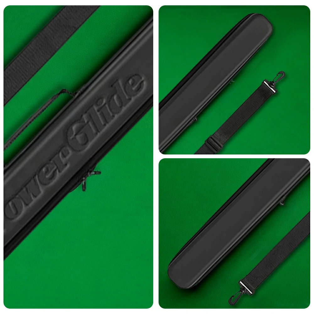 ARIX 3/4 Cue Case, Hard EVA Shell with Foam-Padded Interior, Accessory Slots & Secure Zip Closure - Black