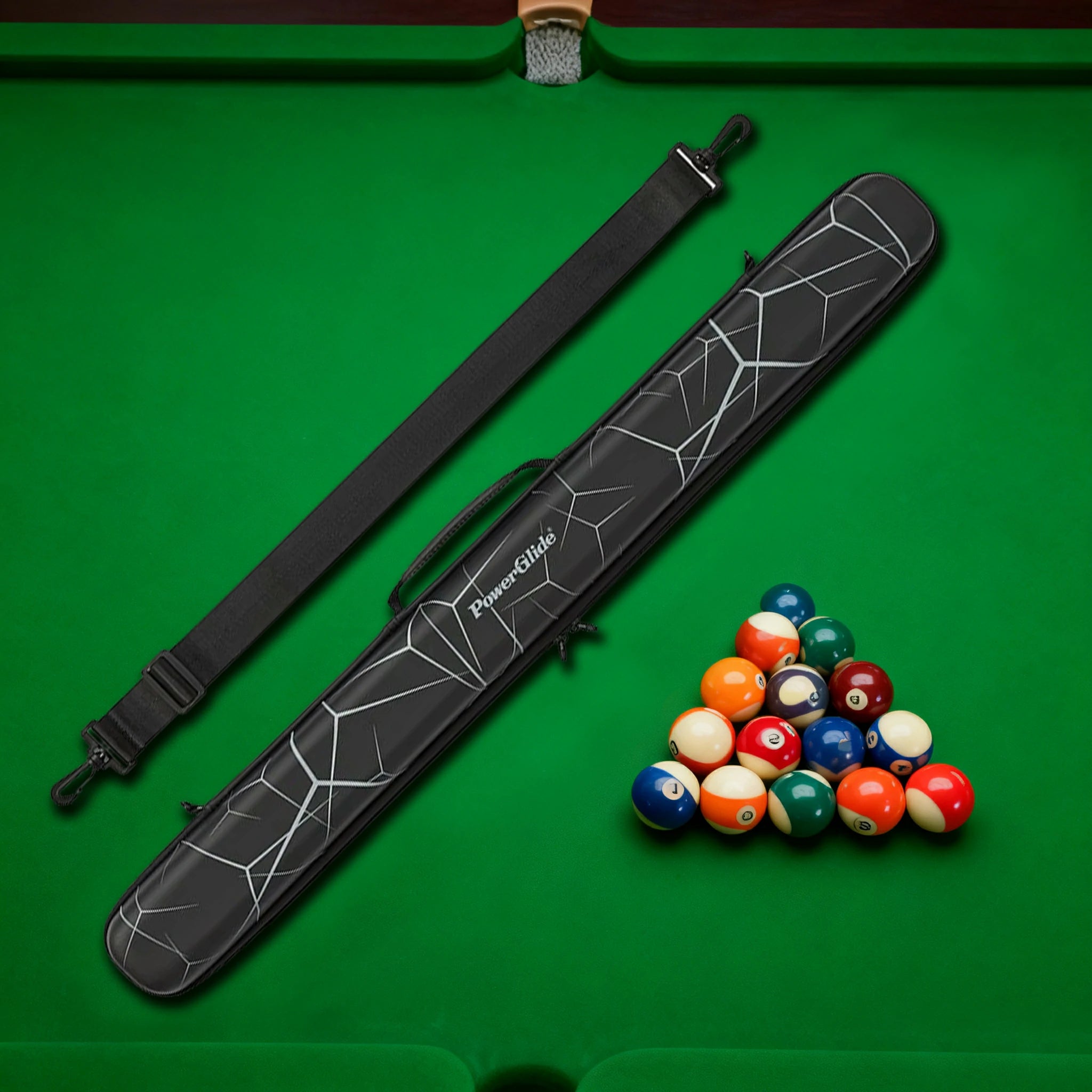 ARIX Dual Cue Case Set, Hard Protective Design with Soft Interior Padding & Full-Length Zippers – 2-Piece Cue Cases - Black & White