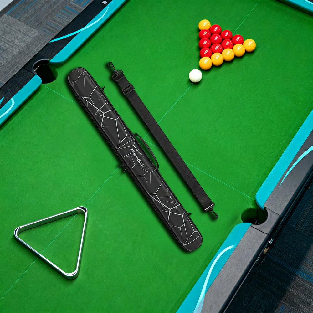 ARIX Dual Cue Case Set, Hard Protective Design with Soft Interior Padding & Full-Length Zippers – 2-Piece Cue Cases - Black & White