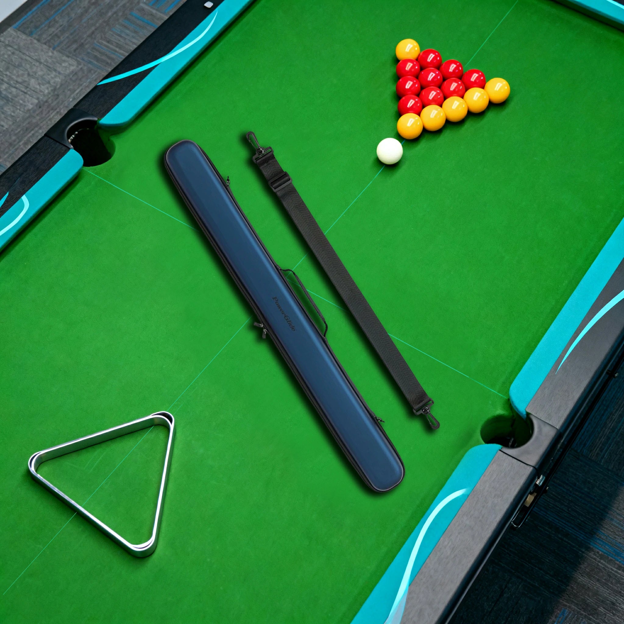 ARIX Dual Cue Case Set, Hard Protective Design with Soft Interior Padding & Full-Length Zippers – 2-Piece Cue Cases - Blue