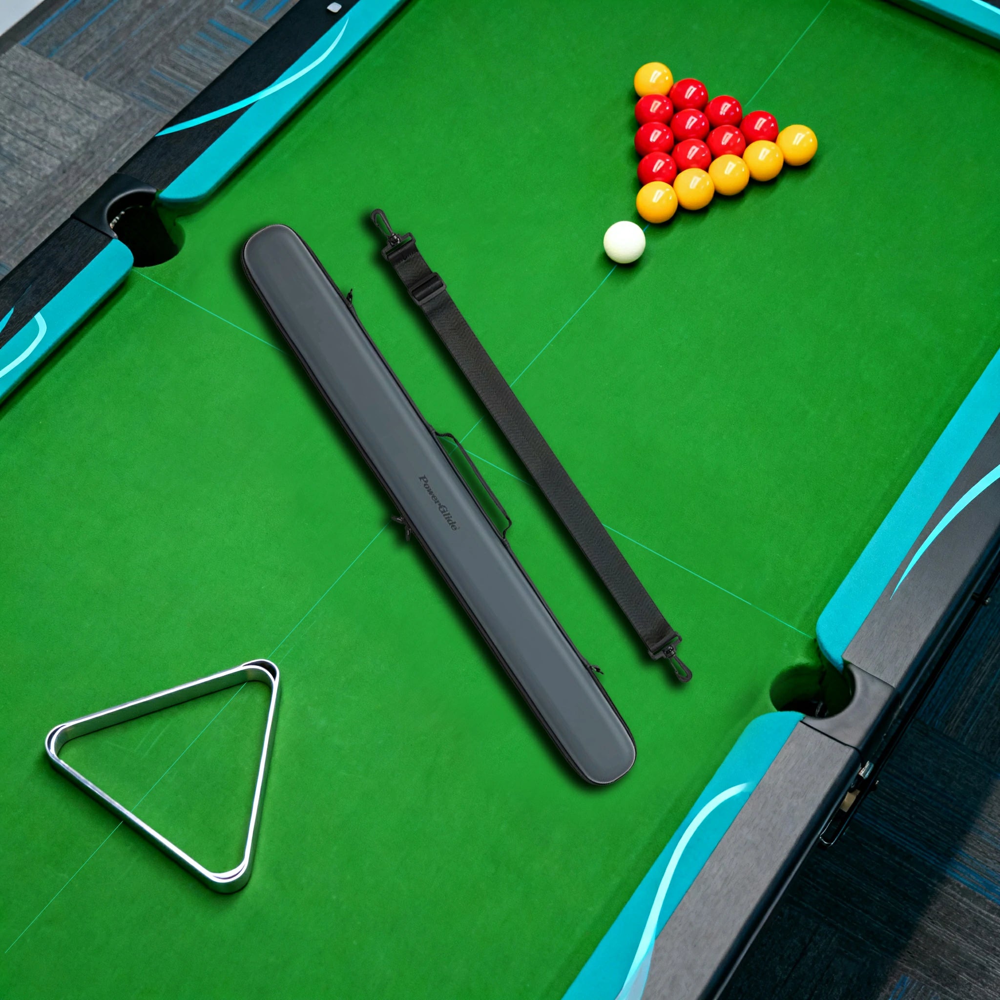 ARIX Dual Cue Case Set, Hard Protective Design with Soft Interior Padding & Full-Length Zippers – 2-Piece Cue Cases - Grey