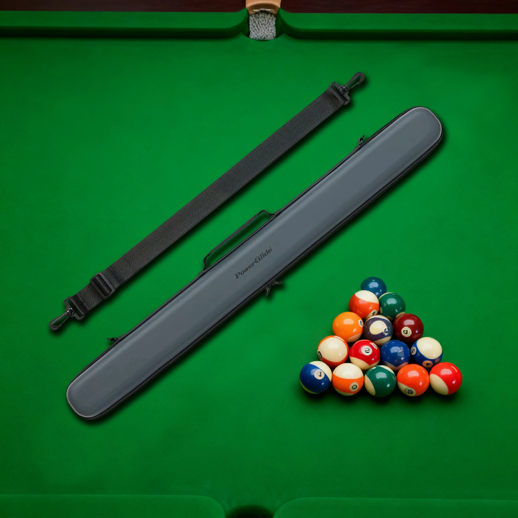 ARIX Dual Cue Case Set, Hard Protective Design with Soft Interior Padding & Full-Length Zippers – 2-Piece Cue Cases - Grey