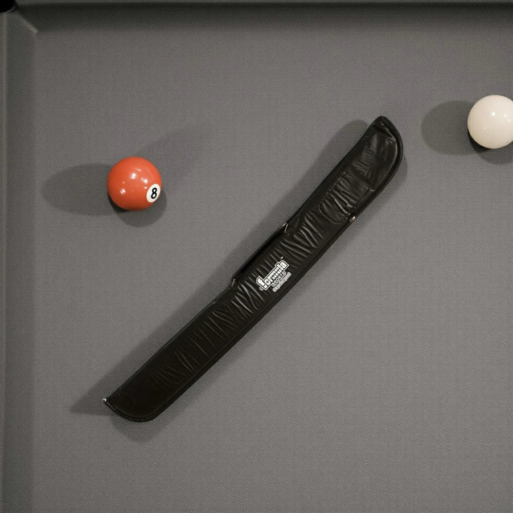 ARIX 57" Black Soft Cue Sleeves, Imitation Leather with Light Padding & Full-Length Zipper – 2-Piece Cue Cases - Black