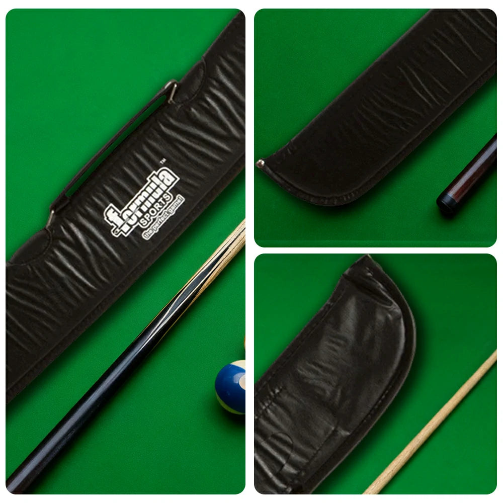 ARIX 57" Black Soft Cue Sleeves, Imitation Leather with Light Padding & Full-Length Zipper – 2-Piece Cue Cases - Black