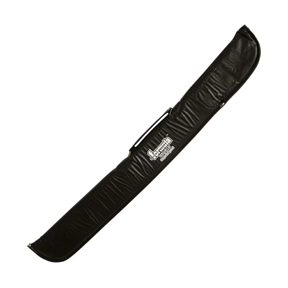 ARIX 57" Black Soft Cue Sleeves, Imitation Leather with Light Padding & Full-Length Zipper – 2-Piece Cue Cases - Black