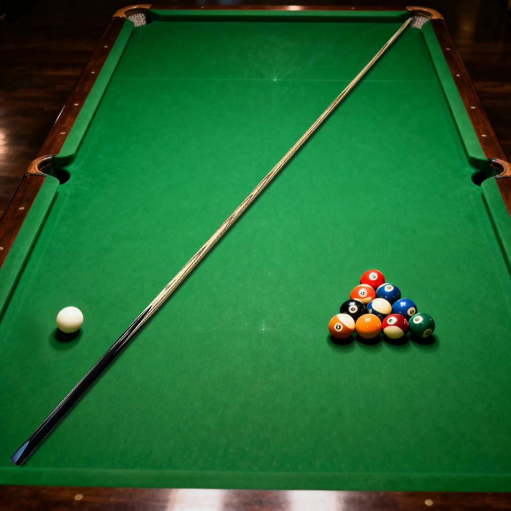 ARIX Billiard Cue 1/2 Split, Ash Shaft with Ebony Butt, 8.5mm Tip, Sword-Grain Design for Smooth Stroke and Precision - 145cm