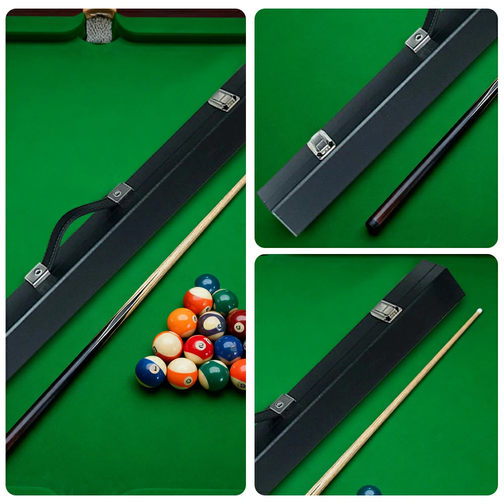 ARIX 32" Boxed Hard Cue Case Set, Rigid Shell with Soft Fabric Padding & Metal Clasps – 2-Piece Cue Protection Cases - Black