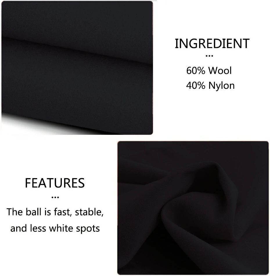 Hainsworth Smart Precut Cloth - 7/8/9/12FT Professional Speed & Control, 460gsm Directional Nap for Snooker & Pool Tables - Black