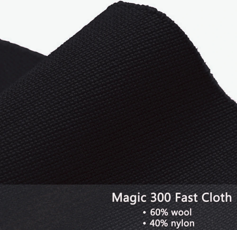 Hainsworth Smart Precut Cloth - 7/8/9/12FT Professional Speed & Control, 460gsm Directional Nap for Snooker & Pool Tables - Black