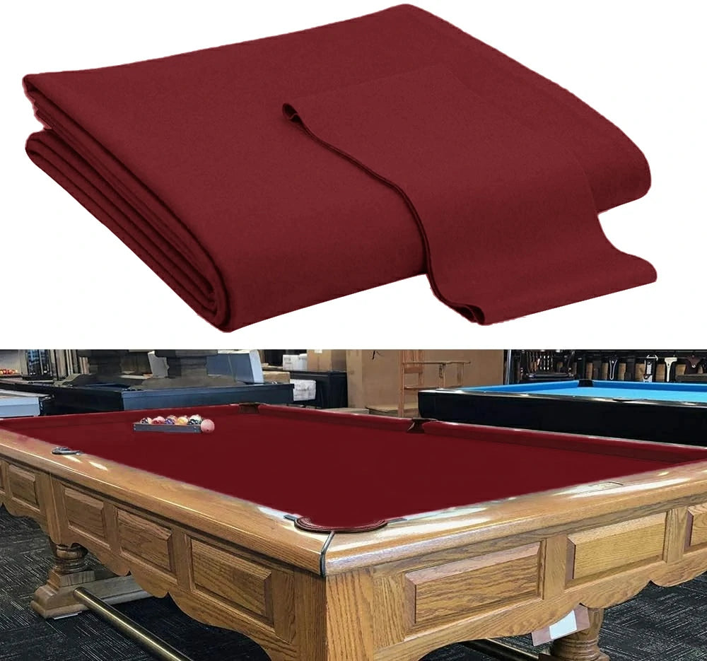 Hainsworth Smart Precut Cloth - 7/8/9FT Professional Speed & Control, 460gsm Directional Nap for Snooker & Pool Tables - Cherry