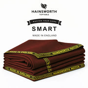 Hainsworth Smart Precut Cloth - 7/8/9/12FT Professional Speed & Control, 460gsm Directional Nap for Snooker & Pool Tables - Maroon