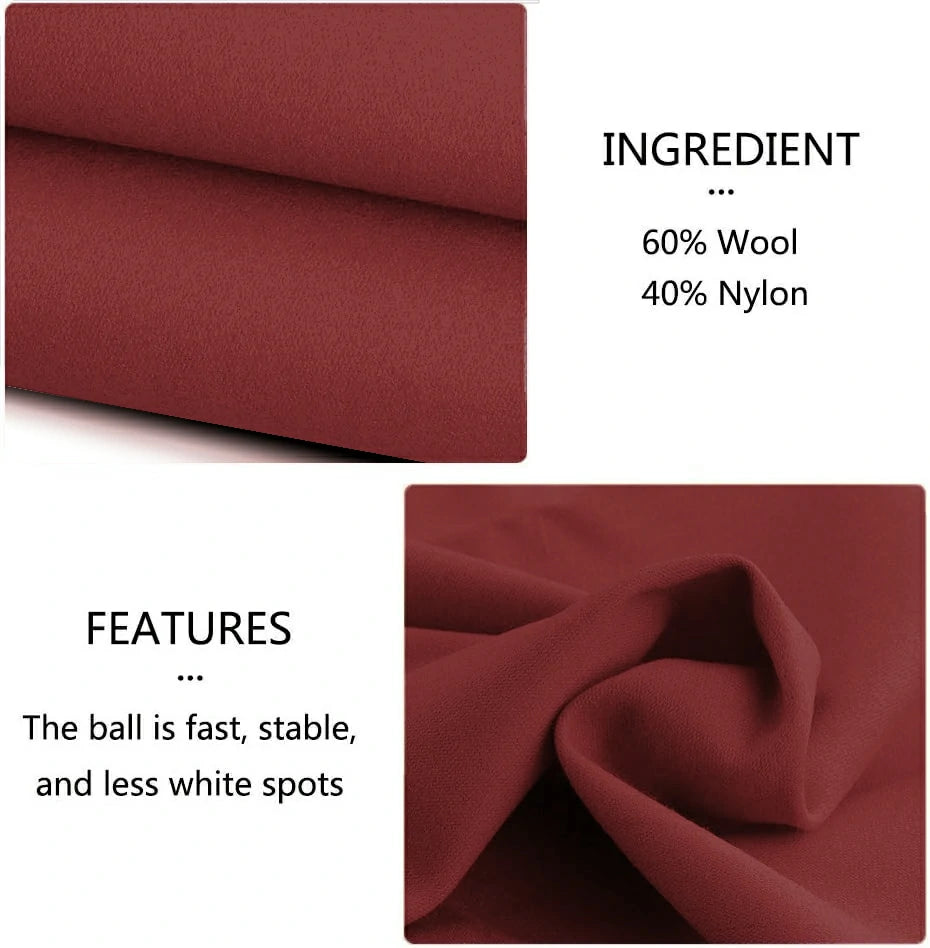 Hainsworth Smart Precut Cloth - 7/8/9/12FT Professional Speed & Control, 460gsm Directional Nap for Snooker & Pool Tables - Maroon