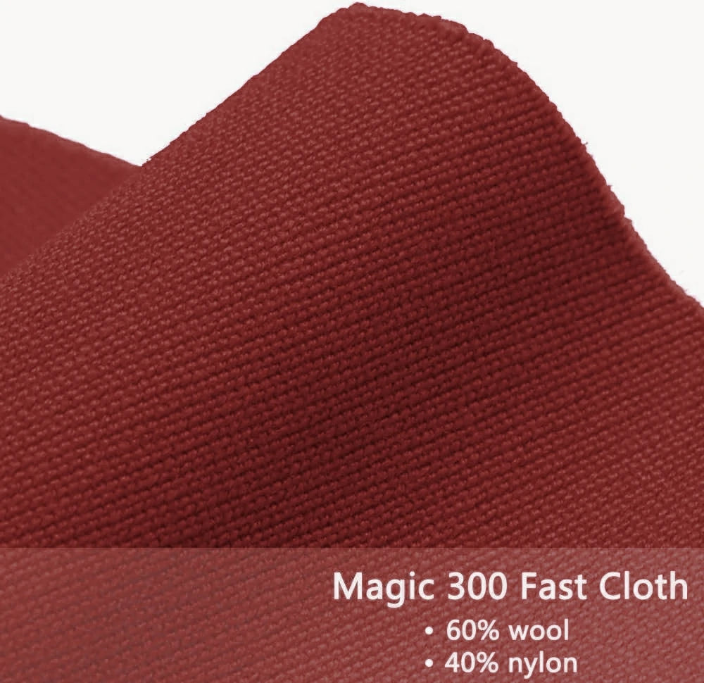 Hainsworth Smart Precut Cloth - 7/8/9/12FT Professional Speed & Control, 460gsm Directional Nap for Snooker & Pool Tables - Maroon