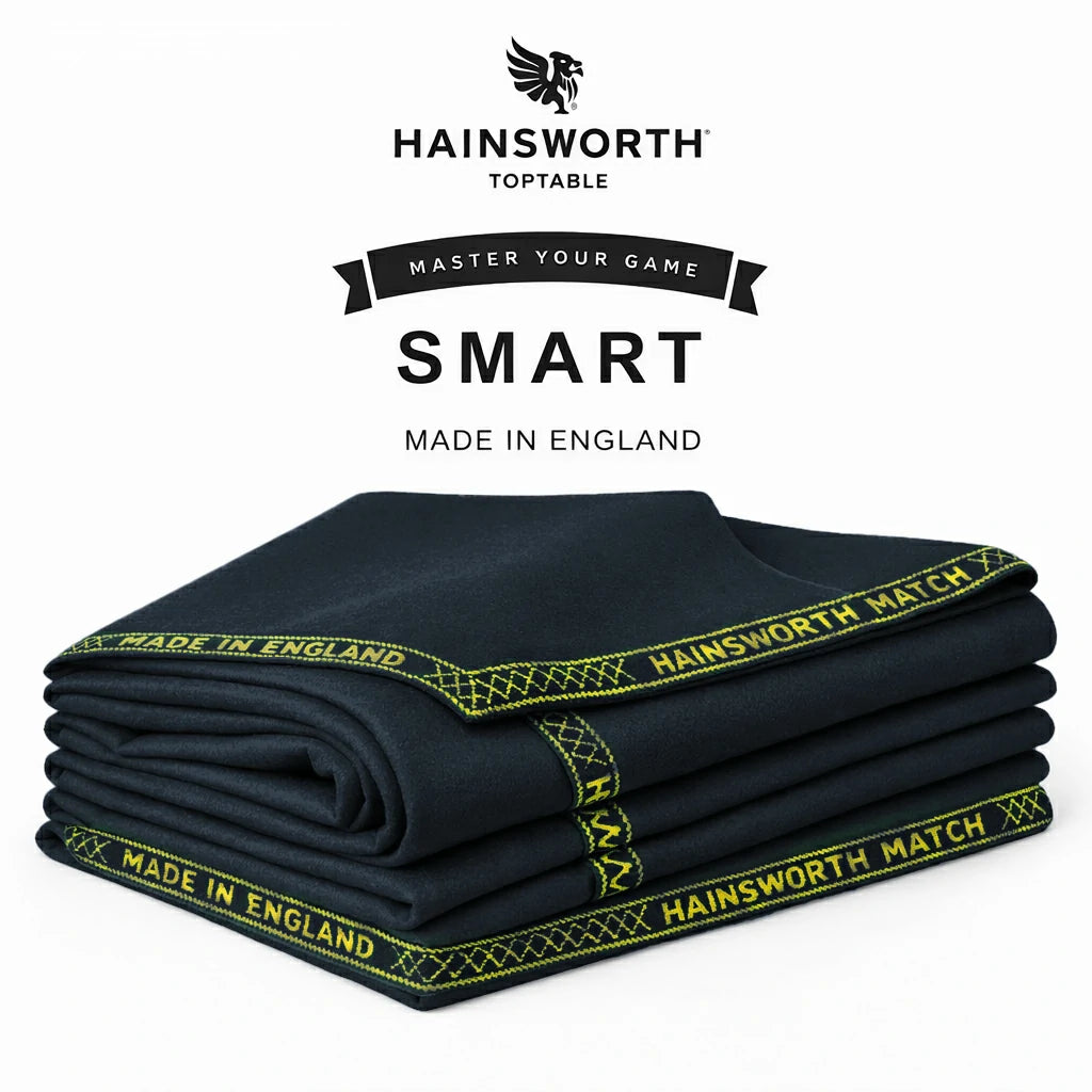 Hainsworth Smart Precut Cloth - 7/8/9FT Professional Speed & Control, 460gsm Directional Nap for Snooker & Pool Tables - Navy