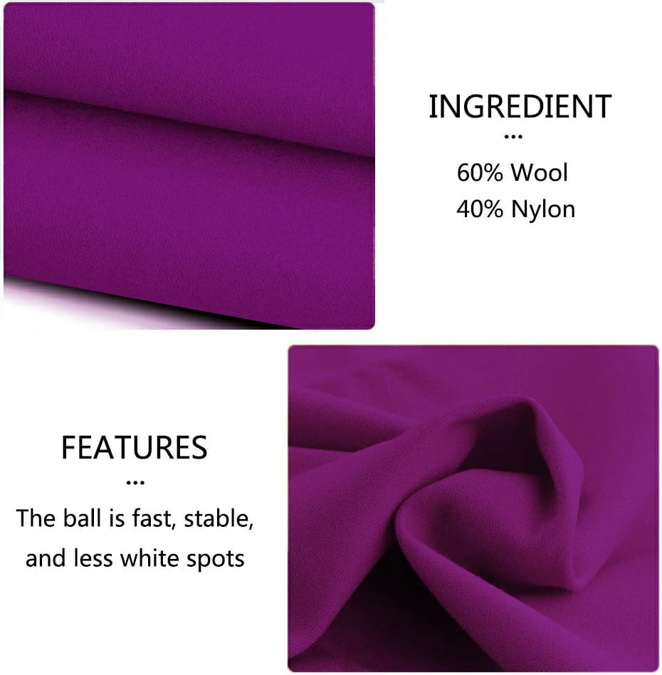 Hainsworth Smart Precut Cloth - 7/8/9FT Professional Speed & Control, 460gsm Directional Nap for Snooker & Pool Tables - Purple