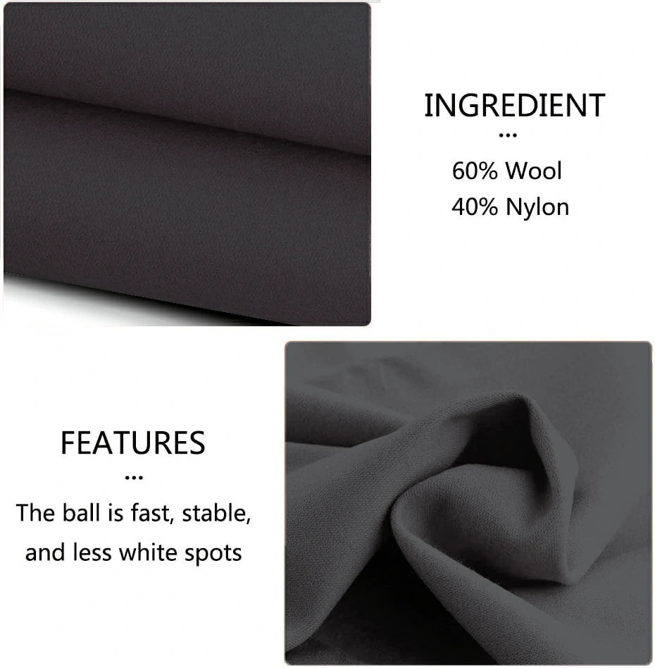 Hainsworth Smart Precut Cloth - 7/8/9/12FT Professional Speed & Control, 460gsm Directional Nap for Snooker & Pool Tables - Pewter