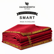 Hainsworth Smart Precut Cloth - 7/8/9FT Professional Speed & Control, 460gsm Directional Nap for Snooker & Pool Tables - Red