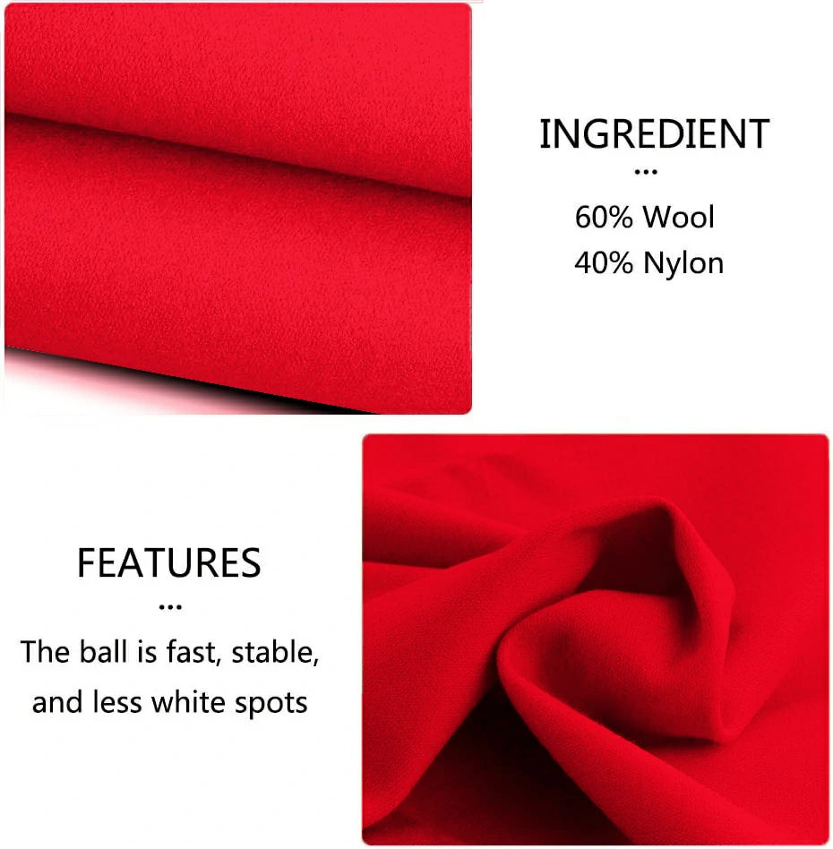 Hainsworth Smart Precut Cloth - 7/8/9FT Professional Speed & Control, 460gsm Directional Nap for Snooker & Pool Tables - Red