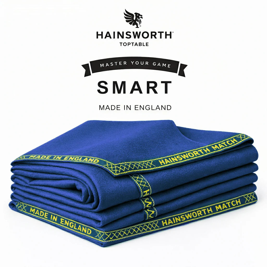 Hainsworth Smart Precut Cloth - 7/8/9/12FT Professional Speed & Control, 460gsm Directional Nap for Snooker & Pool Tables - Royal Blue