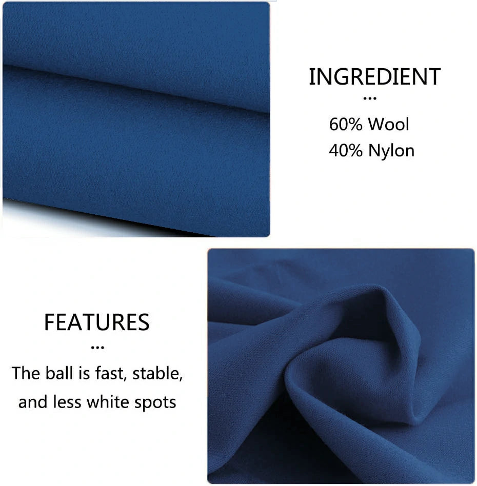 Hainsworth Smart Precut Cloth - 7/8/9FT Professional Speed & Control, 460gsm Directional Nap for Snooker & Pool Tables - Slate Blue