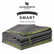 Hainsworth Smart Precut Cloth - 7/8/9/12FT Professional Speed & Control, 460gsm Directional Nap for Snooker & Pool Tables - Silver