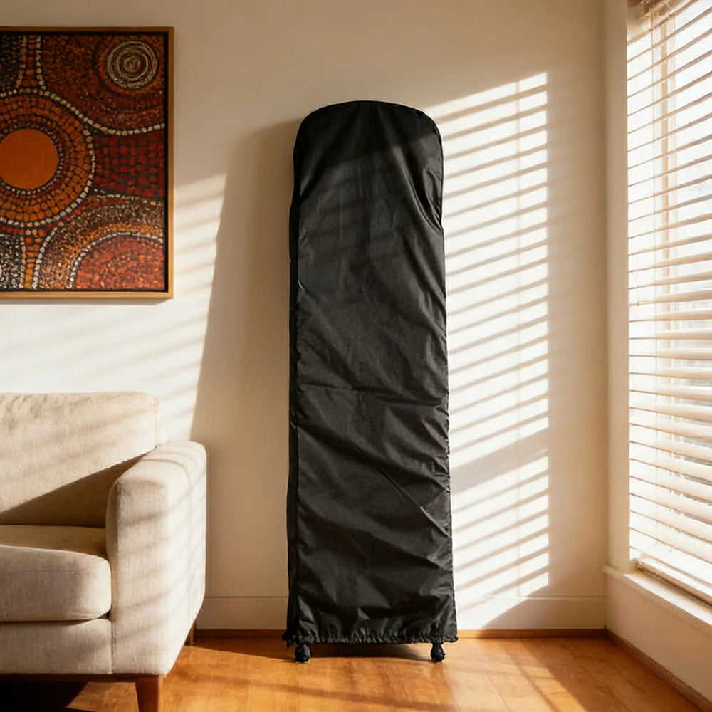 ARIX Heavy-Duty Ladder Cover - 420D Oxford Fabric with Waterproof & Dustproof Protection, Full-Length Outdoor Storage Cover for Foldable Ladders 124/154cm - Black