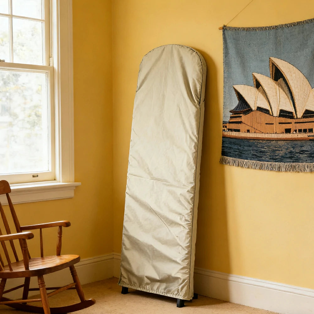 ARIX Heavy-Duty Ladder Cover - 420D Oxford Fabric with Waterproof & Dustproof Protection, Full-Length Outdoor Storage Cover for Foldable Ladders 124/154cm - Beige