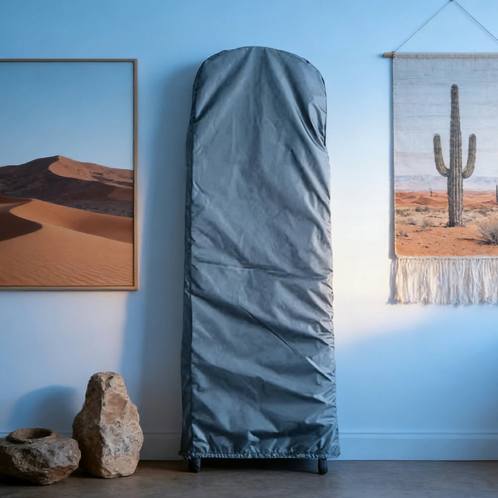 ARIX Heavy-Duty Ladder Cover - 420D Oxford Fabric with Waterproof & Dustproof Protection, Full-Length Outdoor Storage Cover for Foldable Ladders 124/154cm - Grey