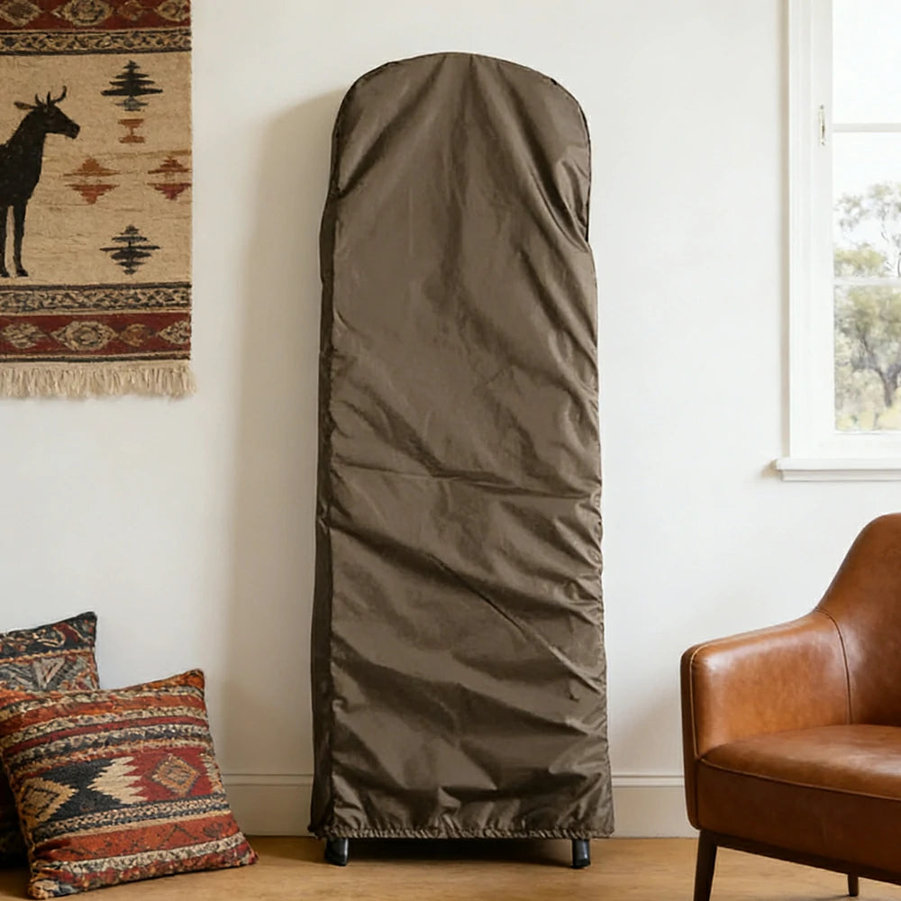 ARIX Heavy-Duty Ladder Cover - 420D Oxford Fabric with Waterproof & Dustproof Protection, Full-Length Outdoor Storage Cover for Foldable Ladders 124/154cm - Coffee