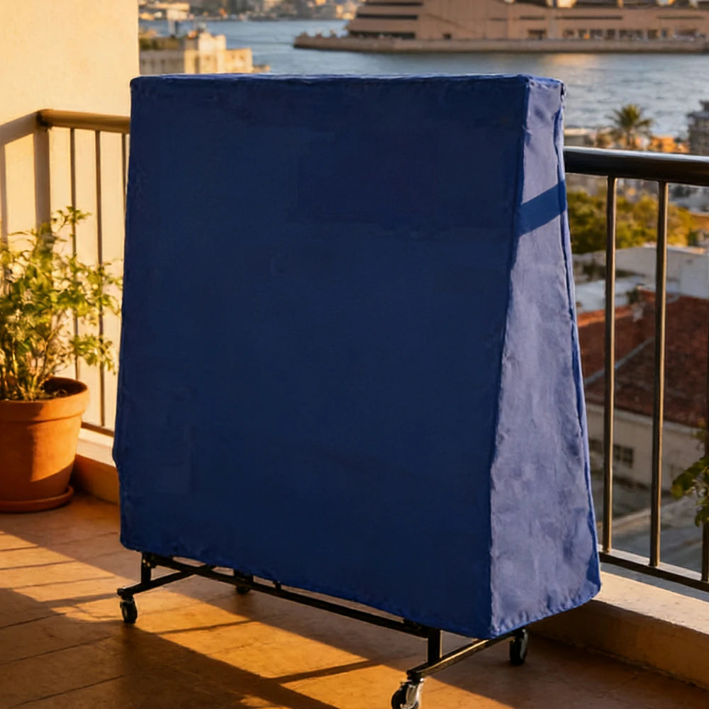 ARIX Foldable Ping Pong Table Cover - Heavy-Duty Waterproof & Dustproof Protection for Indoor & Outdoor Table Tennis Tables - Blue