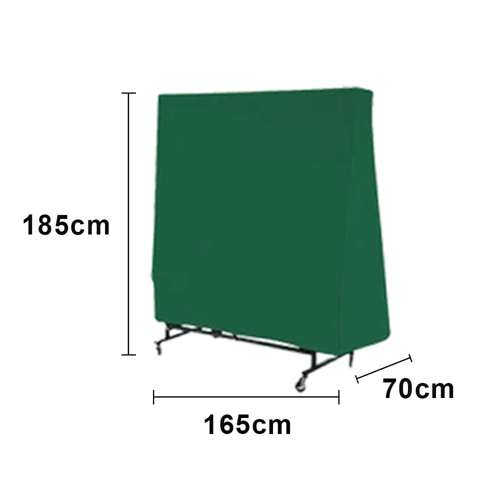 ARIX Foldable Ping Pong Table Cover - Heavy-Duty Waterproof & Dustproof Protection for Indoor & Outdoor Table Tennis Tables - Green