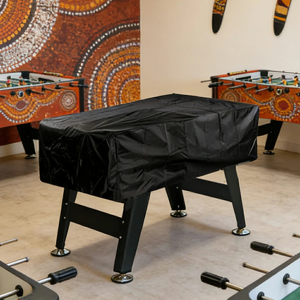 ARIX Foosball Table Cover - 210D Heavy-Duty Waterproof & Dustproof Protection, Full Coverage Game Table Storage Cover for Indoor & Outdoor Use - Black