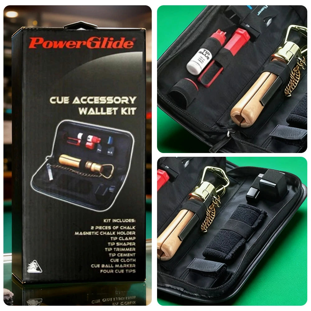 ARIX Deluxe Cue Accessory Wallet, Complete Billiard Tip & Care Toolkit