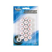 ARIX Kelly Pool Marbles, Durable Resin Numbered Set for Kelly/Pea Pool Games - Red & White Style