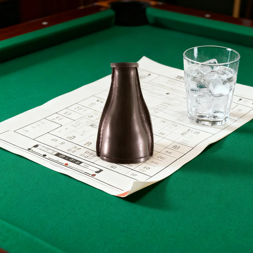 ARIX Leather Kelly Pool Shaker Bottle, Premium Black Shaker for 16 Kelly/Pea Pool Marbles - Black