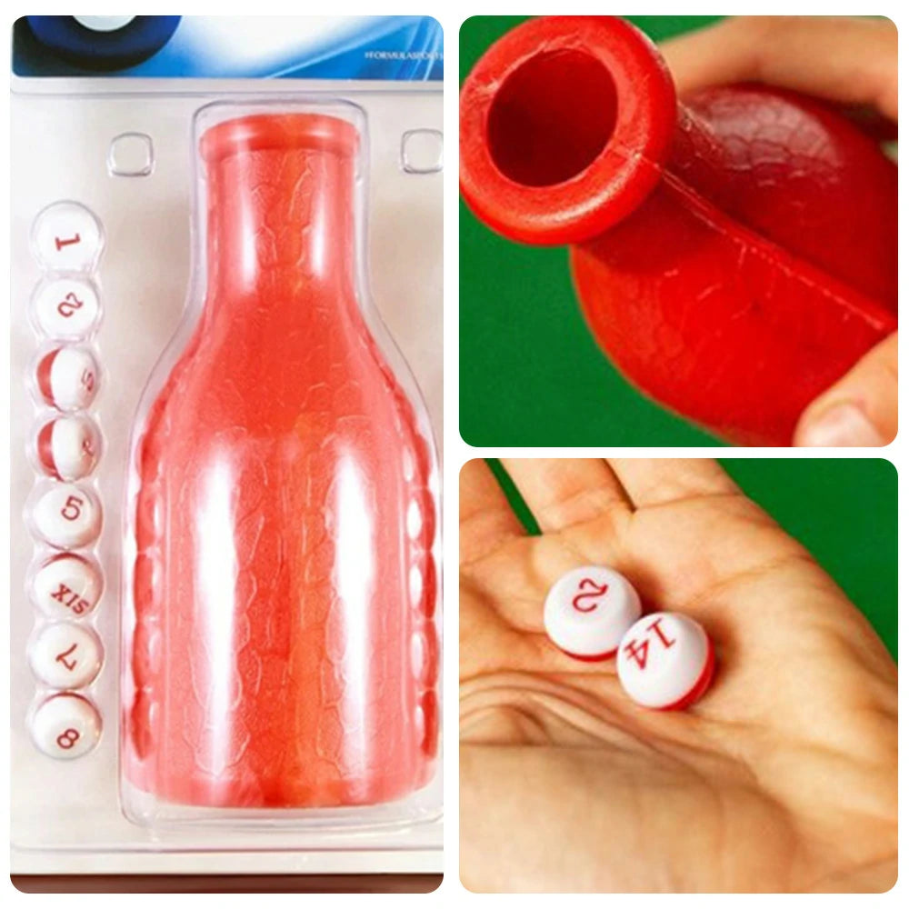 ARIX Leather Kelly Pool Shaker Bottle, Premium Black Shaker for 16 Kelly/Pea Pool Marbles - Red