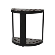 ARIX 15-Hole Cue Rack Space-Saving High-Capacity Iron Frame Rust-Resistant Baked Finish Multi-Slot Design with Soft Rubber Inserts - Black