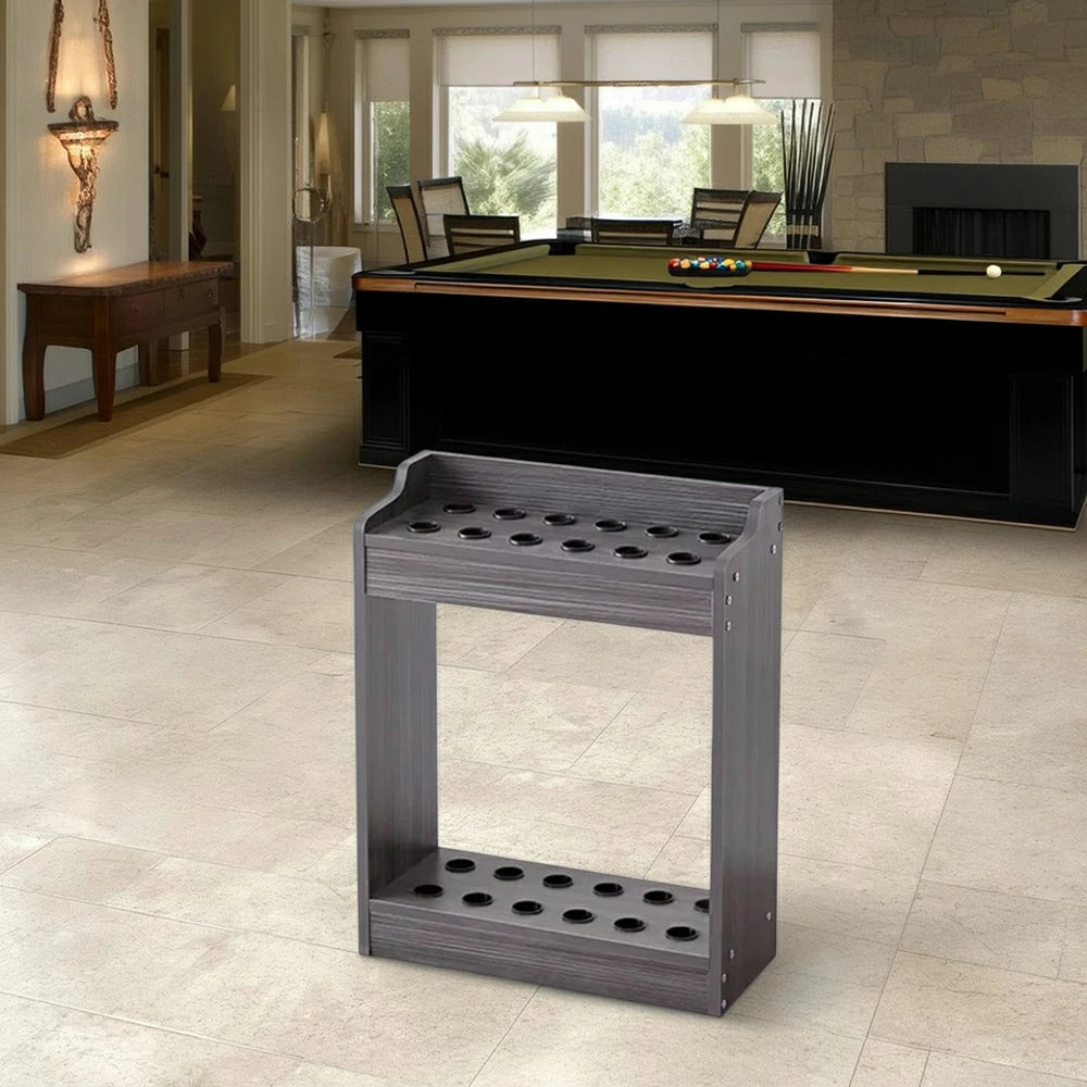 ARIX 12-Hole Cue Rack Space-Saving Stable Design Engineered Wood Build Wall-Optimised Storage with Rounded Edge Protection