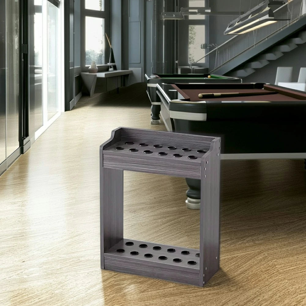 ARIX 12-Hole Cue Rack Space-Saving Stable Design Engineered Wood Build Wall-Optimised Storage with Rounded Edge Protection