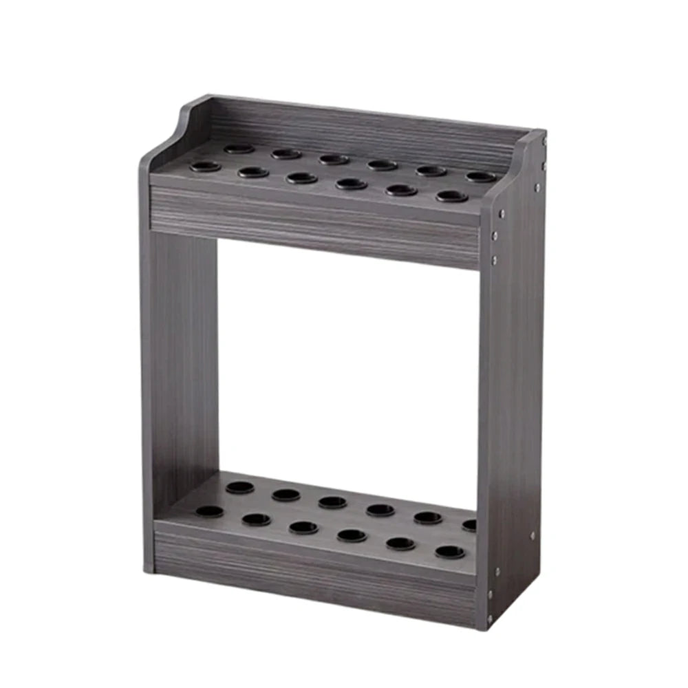 ARIX 12-Hole Cue Rack Space-Saving Stable Design Engineered Wood Build Wall-Optimised Storage with Rounded Edge Protection